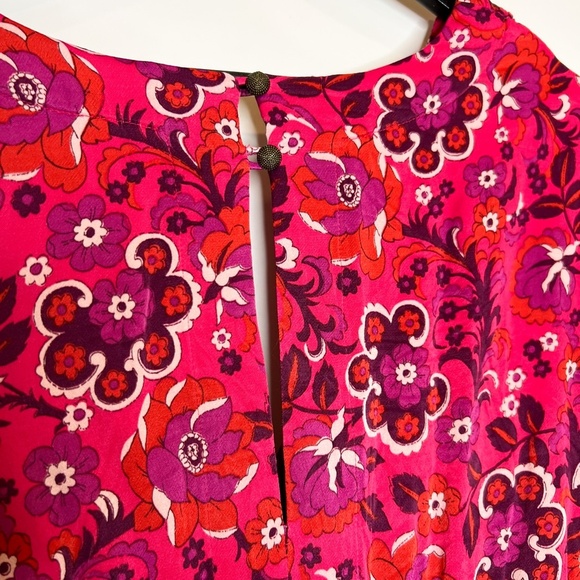 Anthropologie Dress Maeve Wrap Mini Dress Floral Print - Picture 7 of 8